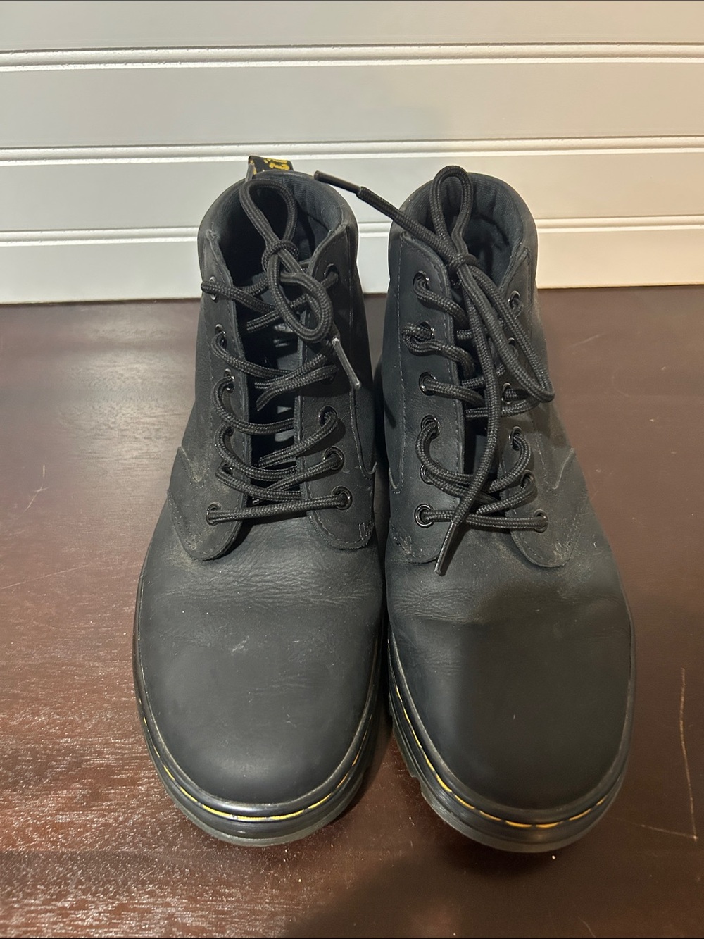 Dr. Martens Bonny Black Leather Lace-Up Boots Size US9/EU41 in EUC
